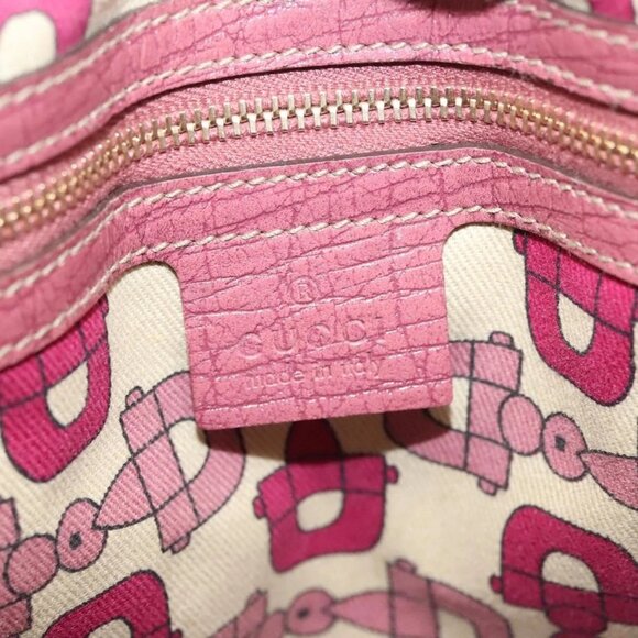 GUCCI GG Canvas Sherry Line Tote Bag Beige Gold Auth 140181 - Picture 11 of 16